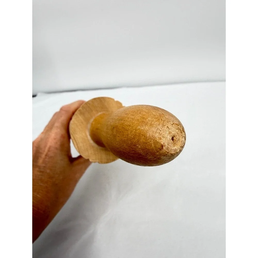 Handcrafted Wooden Embossed Rolling Pin Springerle Cookie Dough Roller W Germany